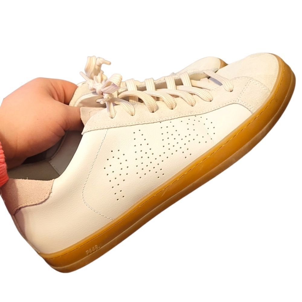 P448 Cream Lilac John Leather Sneakers Women's Size 41/ US 10.5